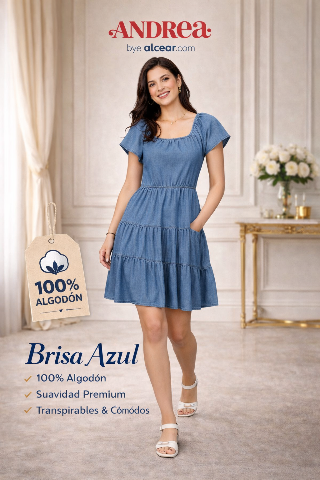 Vestido " Brisa Azul"